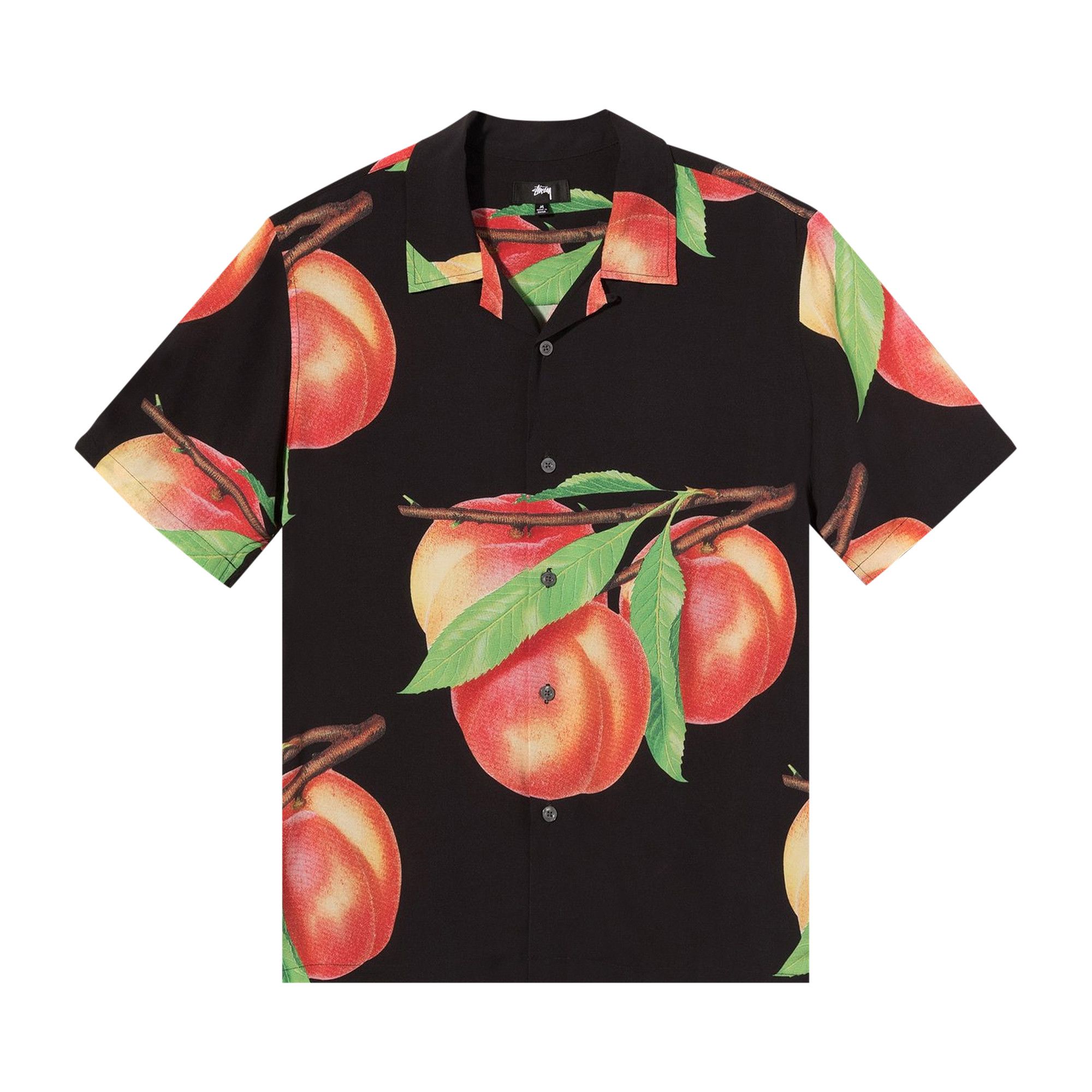 Buy Stussy Peach Pattern Shirt 'Black' - 1110159 BLAC | GOAT