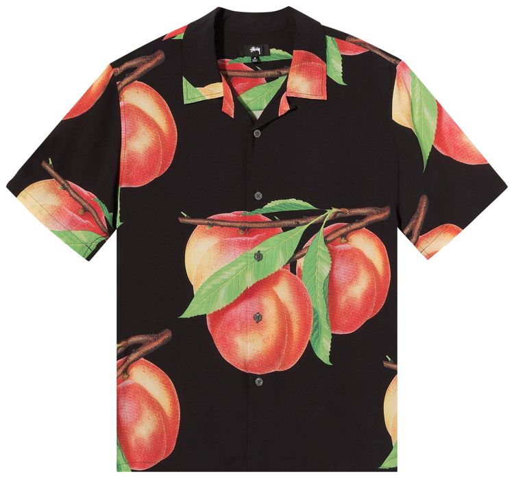 Stussy Peach Pattern Shirt Black