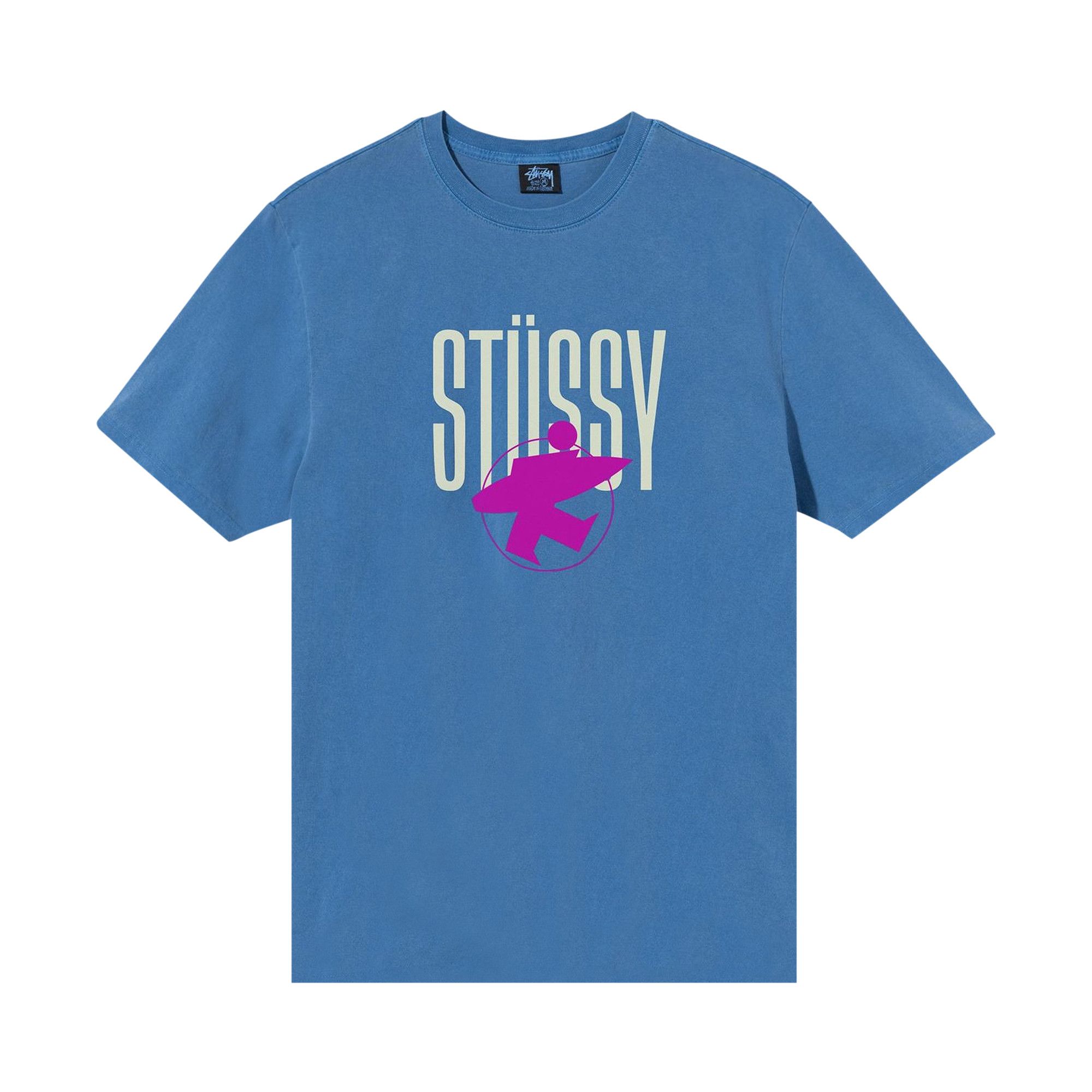 ★人気★Stussy x Our Legacy Surfman Pigment Dyed TEE Blue★ Buy Stussy x Our Legacy Work Shop Surfman Pigment Dyed Tee