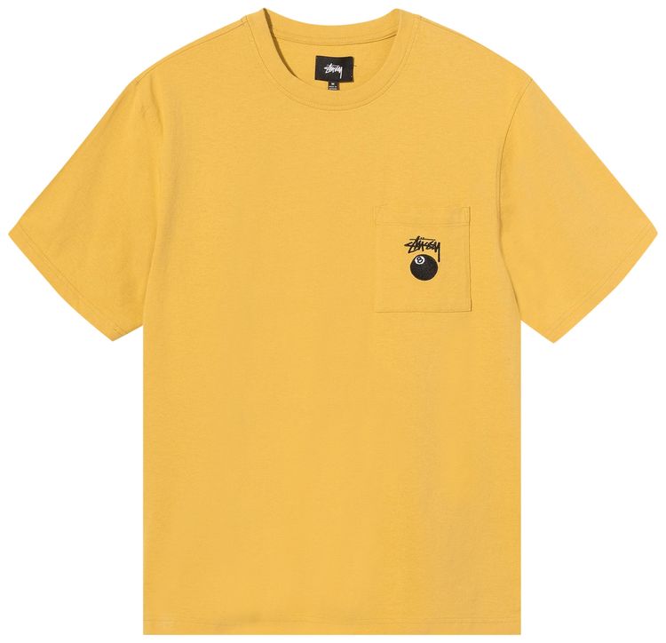 Stussy 8 Ball Pocket Crew Mustard