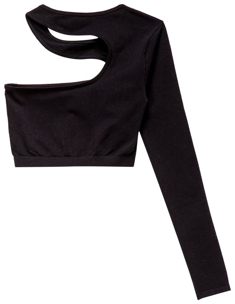 Helmut Lang Seamless Jersey Cutout Top Black