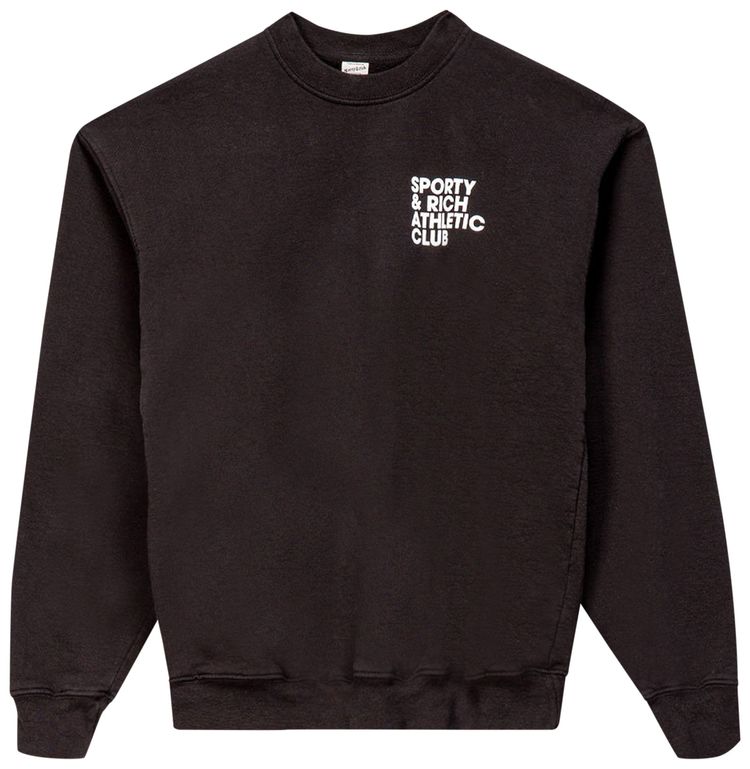 Sporty  Rich Exercise Often Crew Black