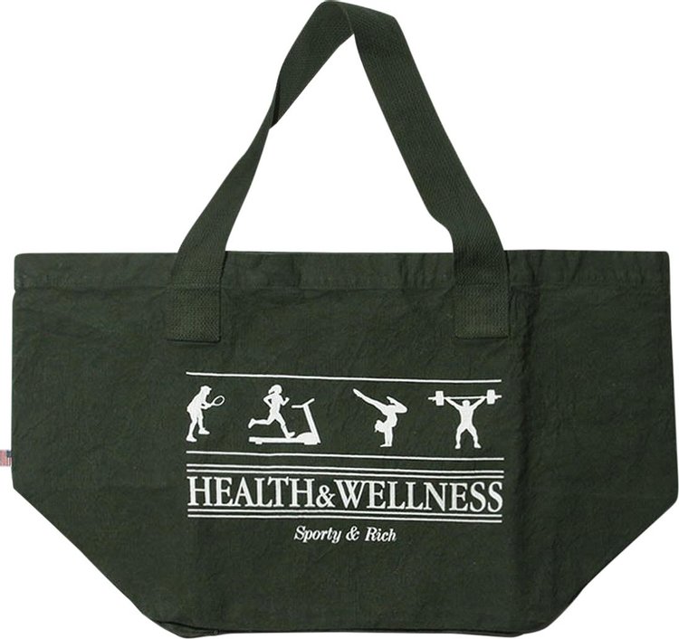 Sporty  Rich Health  Wellness Tote Forest Green