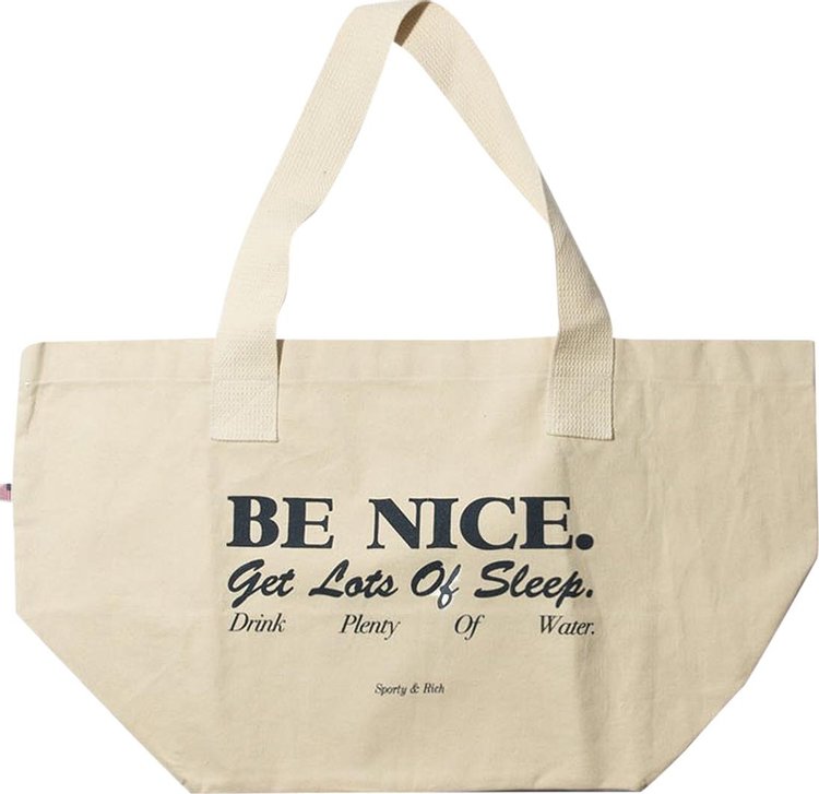 Sporty & Rich Be Nice Tote 'Natural'