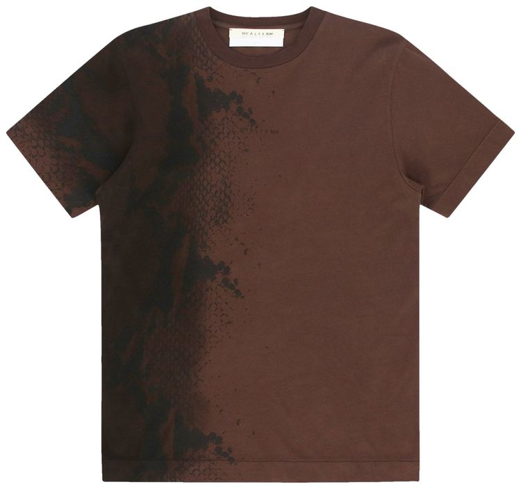 1017 ALYX 9SM Animal Print Short Sleeve Tee Deep Brown