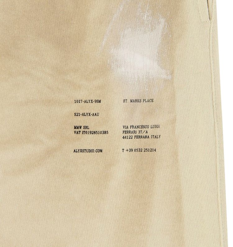 1017 ALYX 9SM Printed Jogger Bone