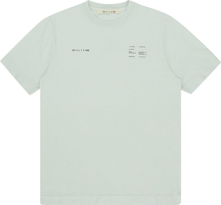 1017 ALYX 9SM Insert Double Logo Short-Sleeve Tee 'Light Ghost Green'