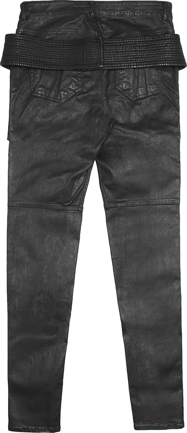 Rick Owens DRKSHDW Easy Creatch Cut Wax Denim Black Wax