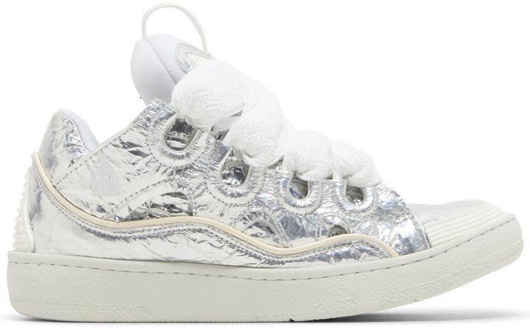 Lanvin Wmns Curb Sneakers Crinkled Metallic Leather