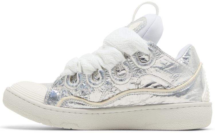 Lanvin Wmns Curb Sneakers Crinkled Metallic Leather