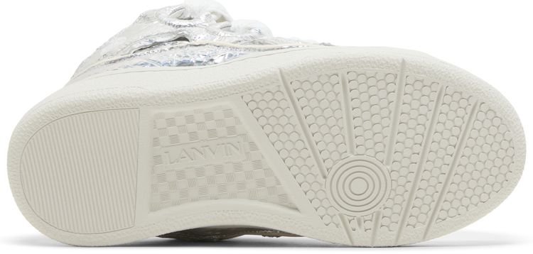 Lanvin Wmns Curb Sneakers Crinkled Metallic Leather
