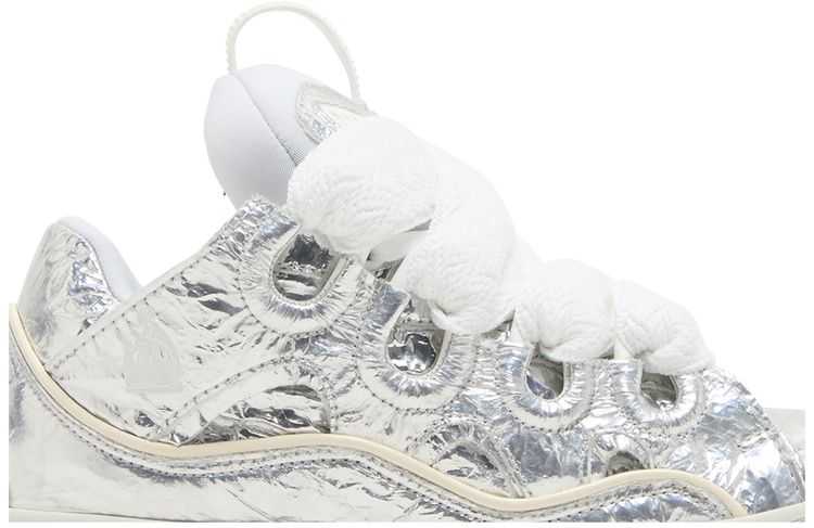Lanvin Wmns Curb Sneakers Crinkled Metallic Leather