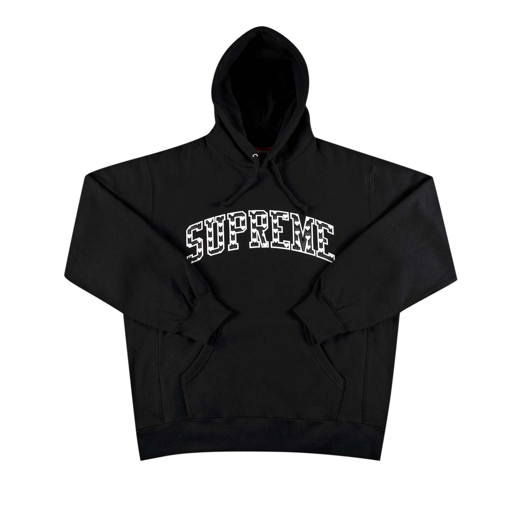 Size xl Supreme Hearts Arc Hooded Sweatshirt 'Black'