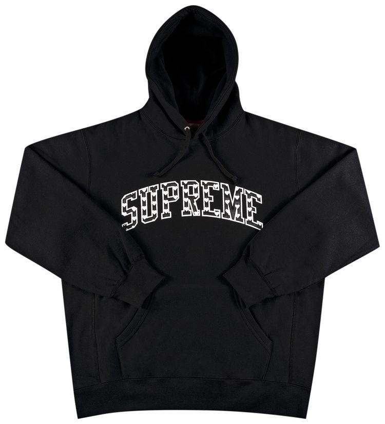 Supreme Hearts Arc Hooded Sweatshirt Black