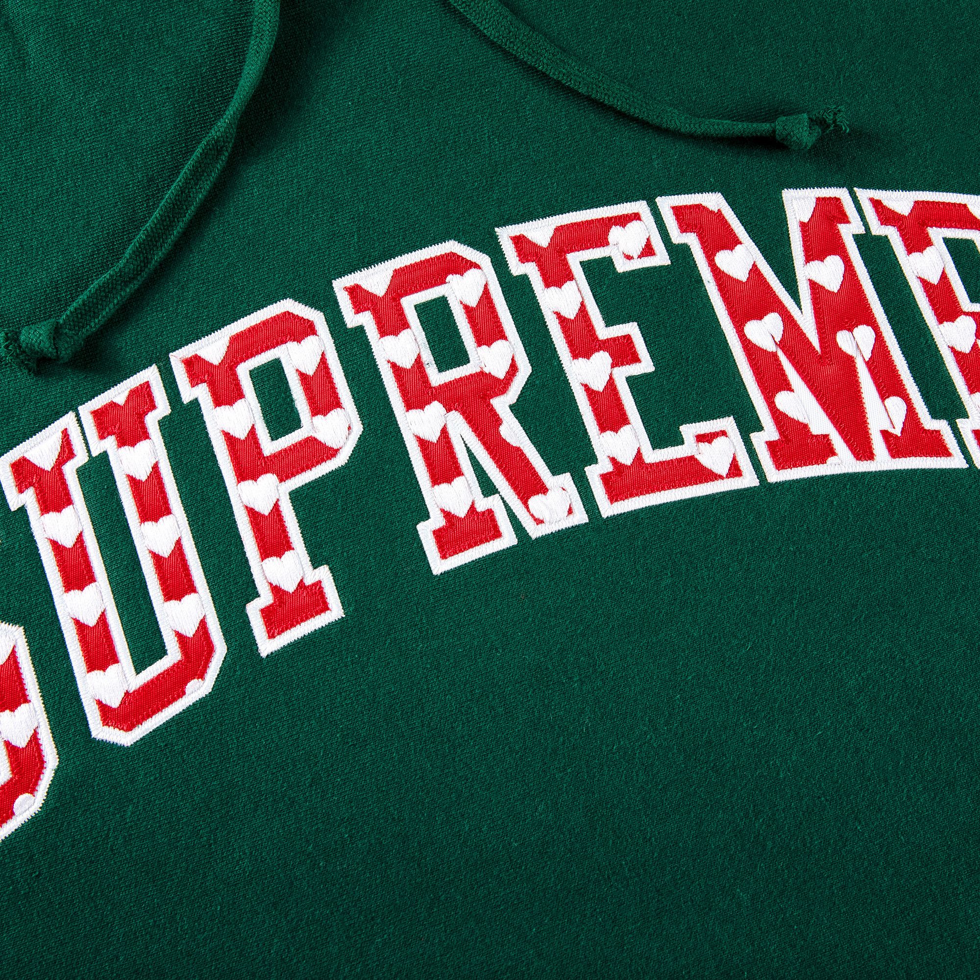Buy Supreme Hearts Arc Hooded Sweatshirt 'Dark Green' - SS21SW15