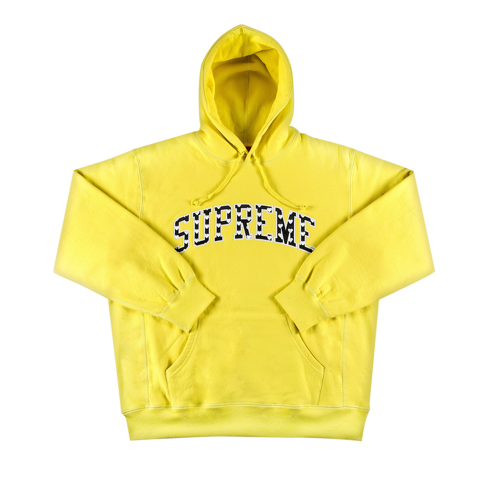 Buy Supreme Hearts Arc Hooded Sweatshirt 'Light Lemon' - SS21SW15 LIGHT  LEMON | GOAT