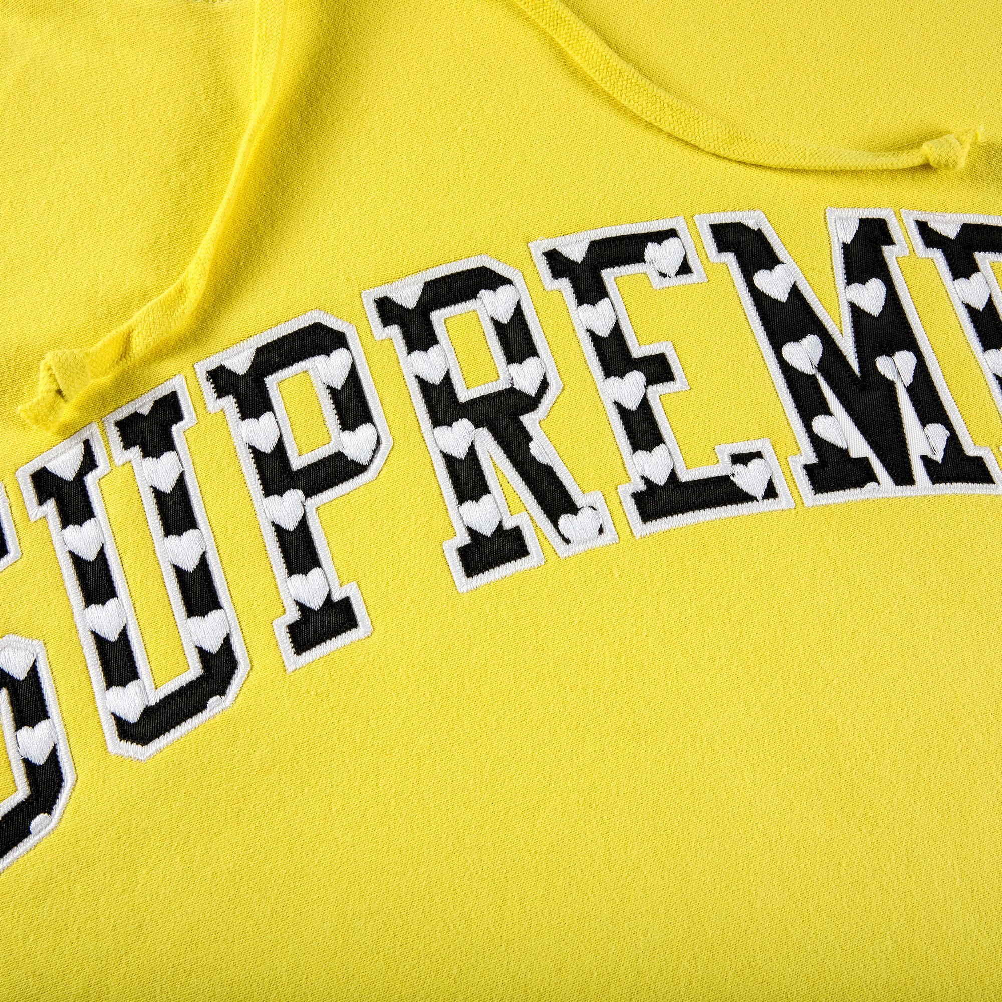 Buy Supreme Hearts Arc Hooded Sweatshirt 'Light Lemon' - SS21SW15