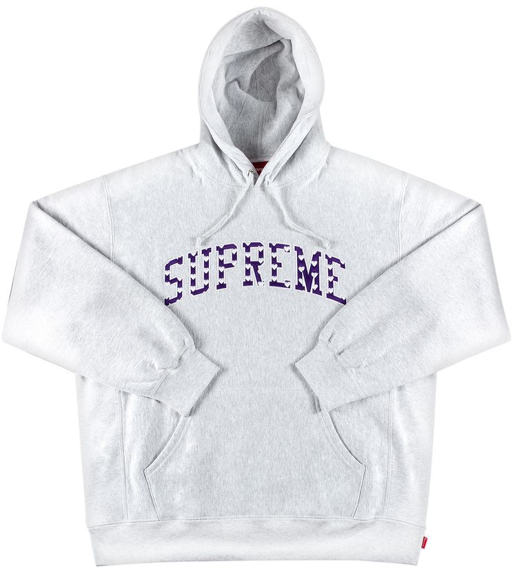 Supreme Hearts Arc Hooded Sweatshirt Ash Grey