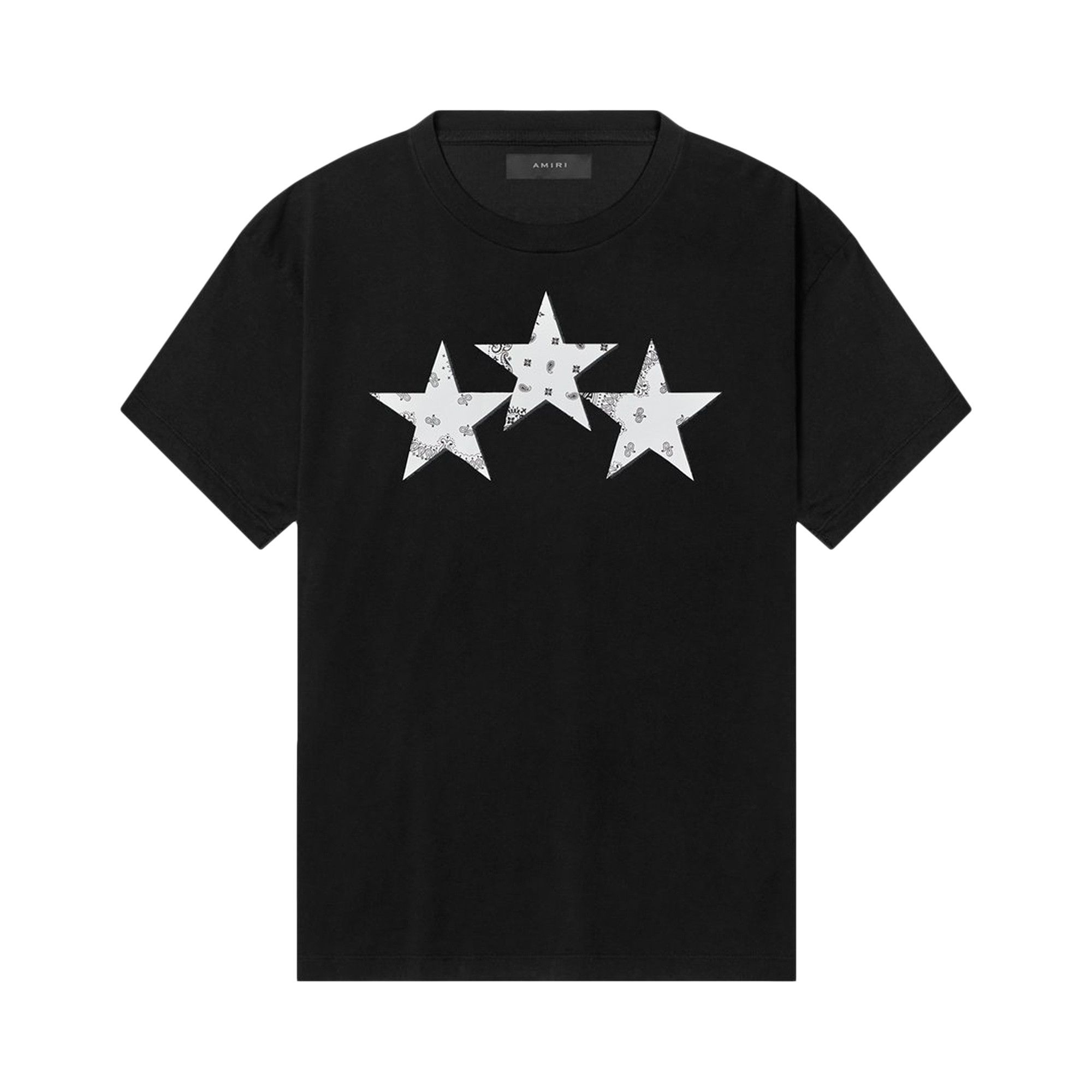 Buy Amiri Bandana Star Tee 'Black' - MJGT007 BLAC | GOAT