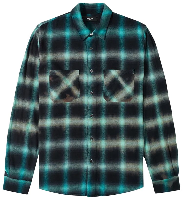 Amiri Tie Dye Shirt AquaGlacier