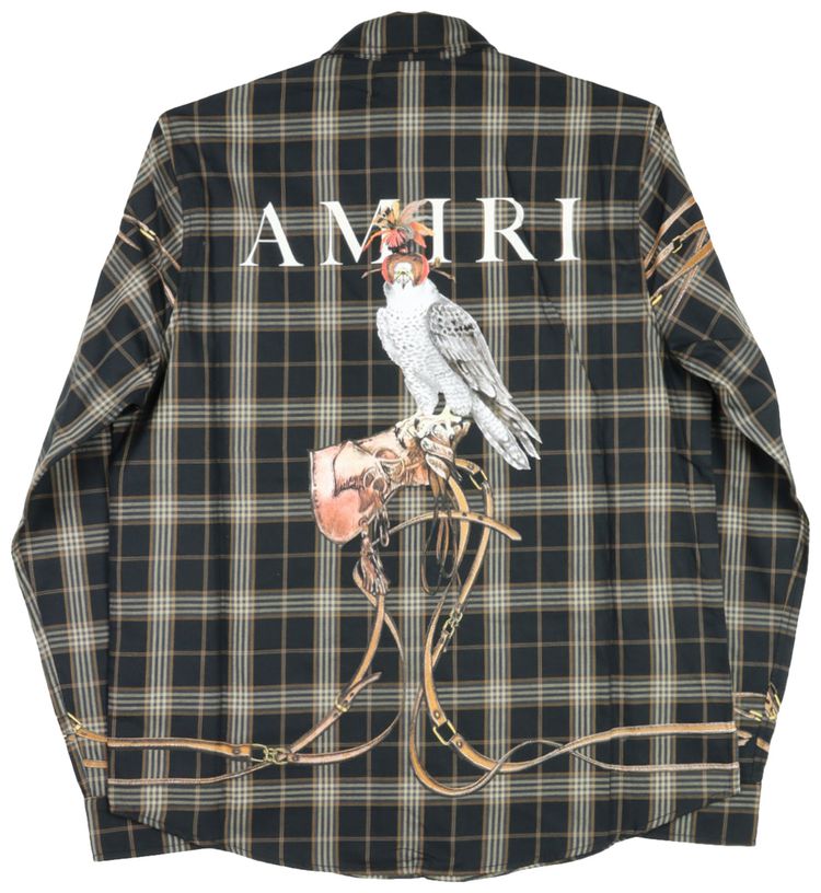 Amiri Falcon Belt Flannel Black