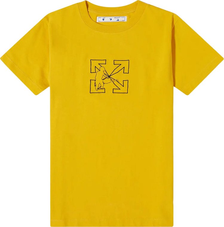 Off-White OW Logo Workers Short-Sleeve Slim Tee 'Yellow/Black'