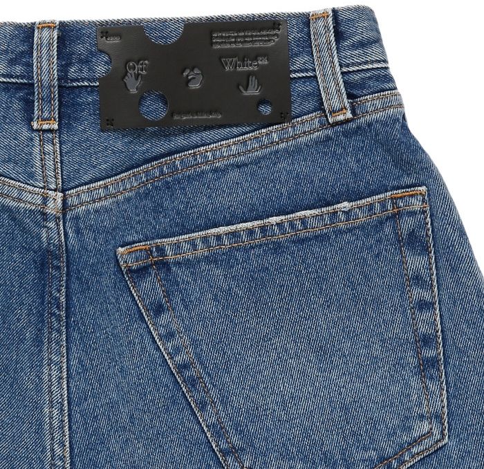 Off White Denim Shorts Blue