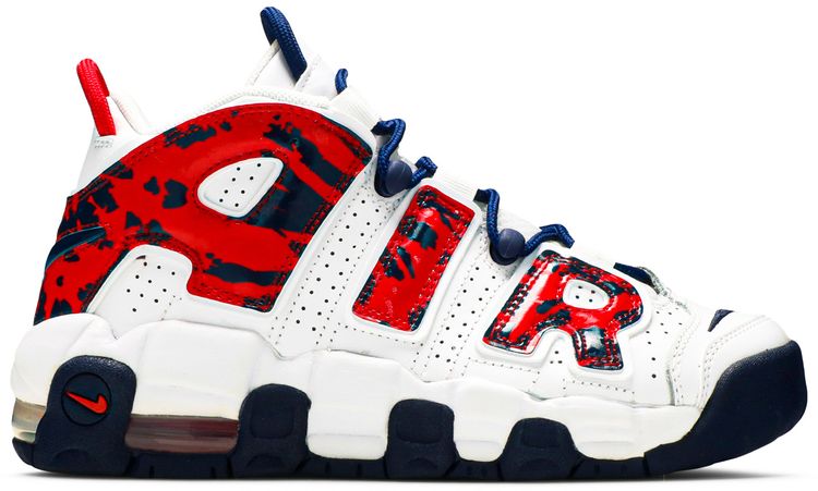 Nike Air More Uptempo GS Red Navy Camo