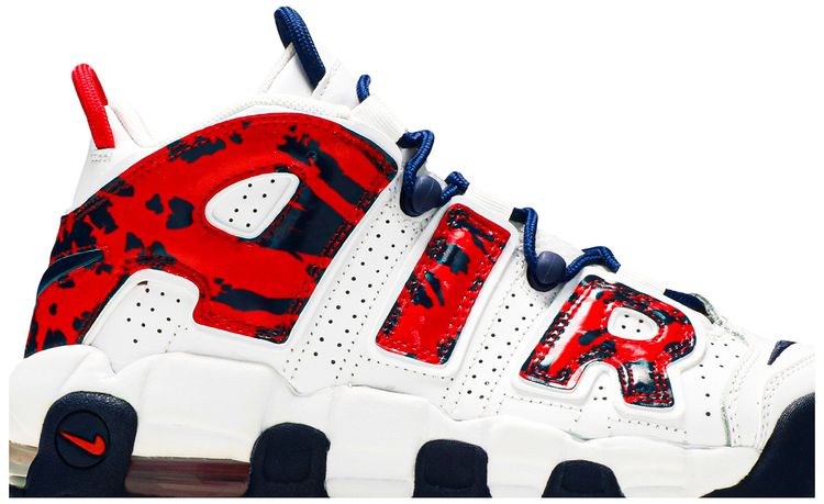 Nike Air More Uptempo GS Red Navy Camo