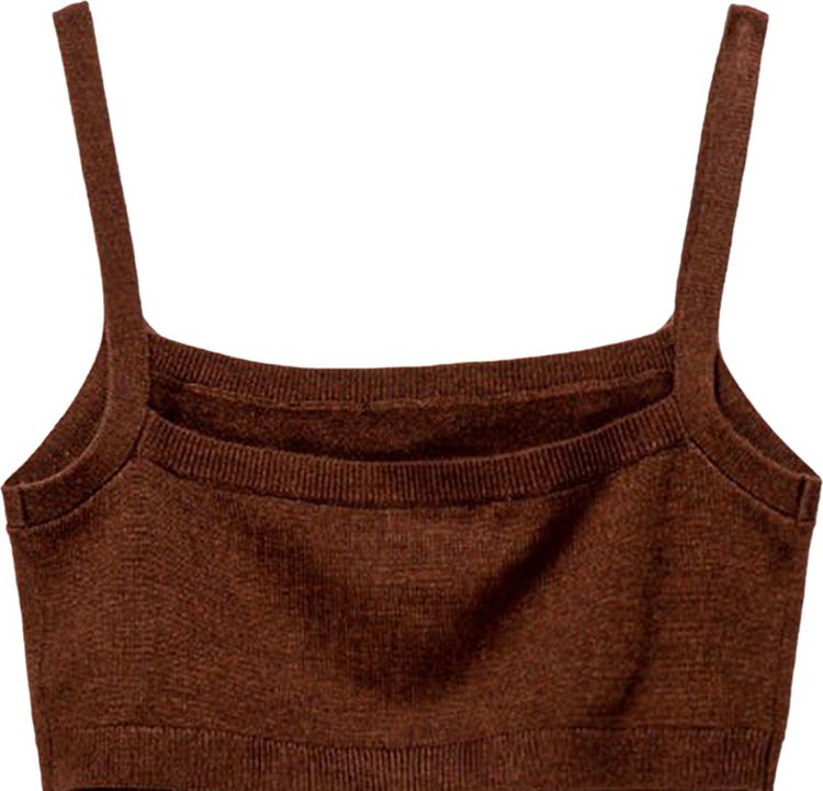 Sandy Liang Jeep Bralette Cocoa