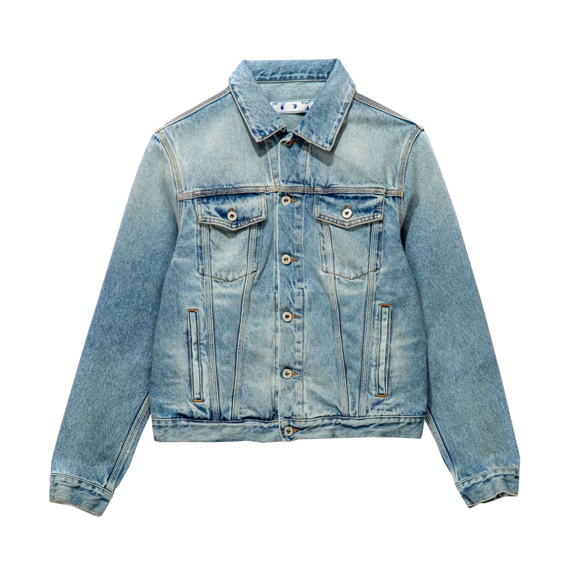 Buy Off White Denim Jacket Vintage Li OMYE054S21DEN0054401 GOAT