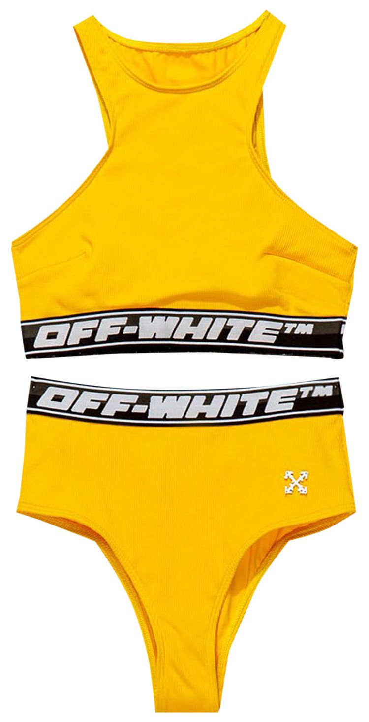 Off White Logo Bikini Lemon Yellow