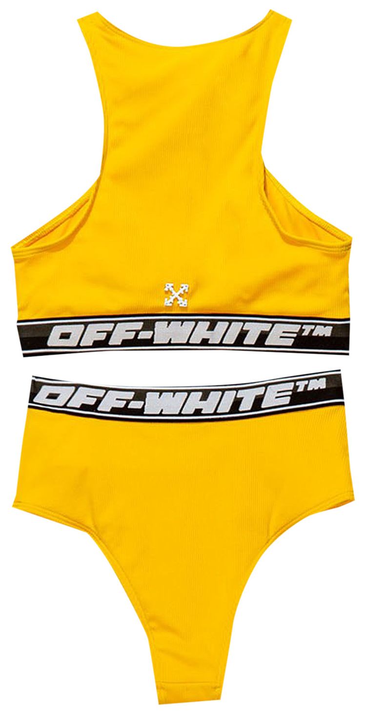 Off White Logo Bikini Lemon Yellow