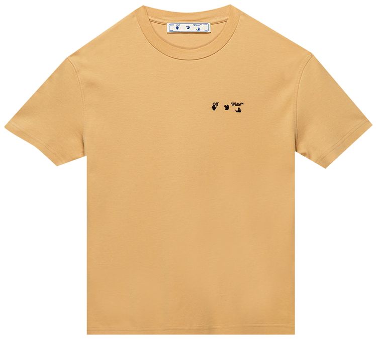 Off White Logo Short Sleeve T Shirt SandBlack