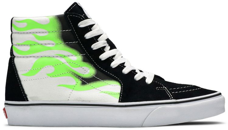 Vans Sk8 Hi Flame Black White
