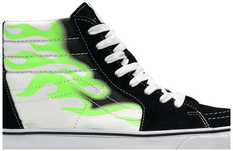 Vans Sk8 Hi Flame Black White