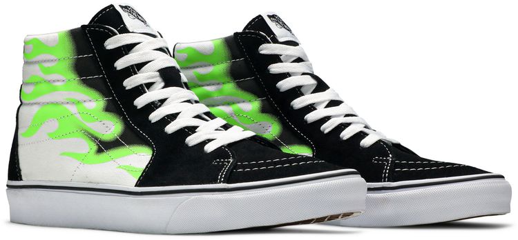 Vans Sk8 Hi Flame Black White