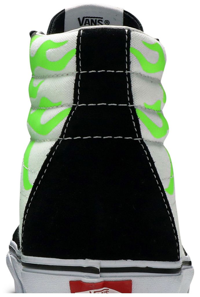 Vans Sk8 Hi Flame Black White