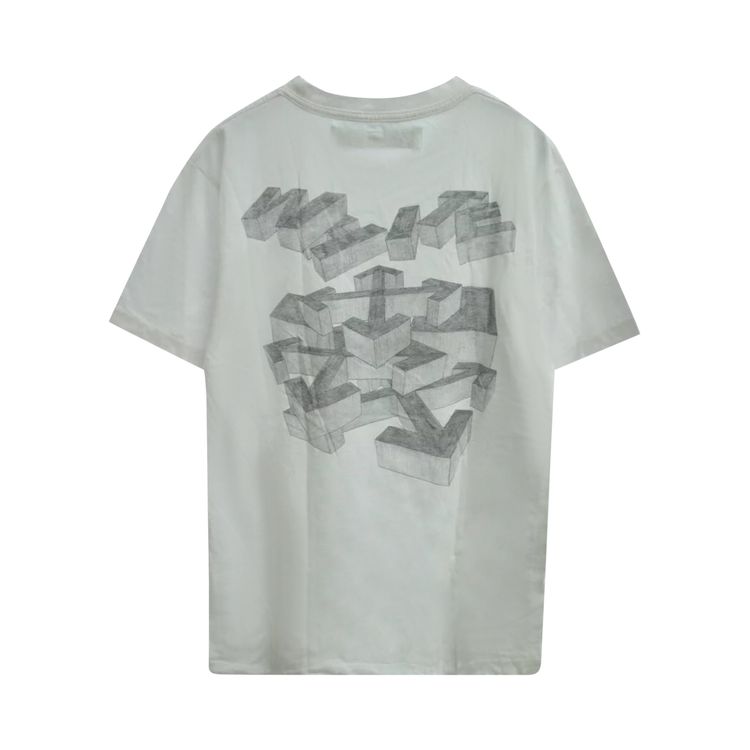 Off White 3D Pencil Short Sleeve Slim Tee WhiteBlack