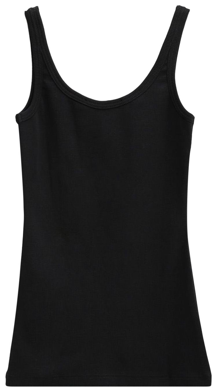 Off White Rib Tank Top BlackWhite
