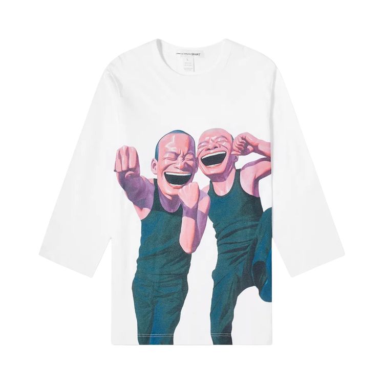 Comme des Garcons SHIRT x Yue Minjun Two Men Shirt White