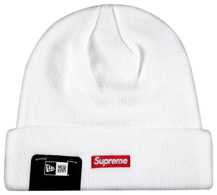 Supreme x New Era x Swarovski S Logo Beanie White