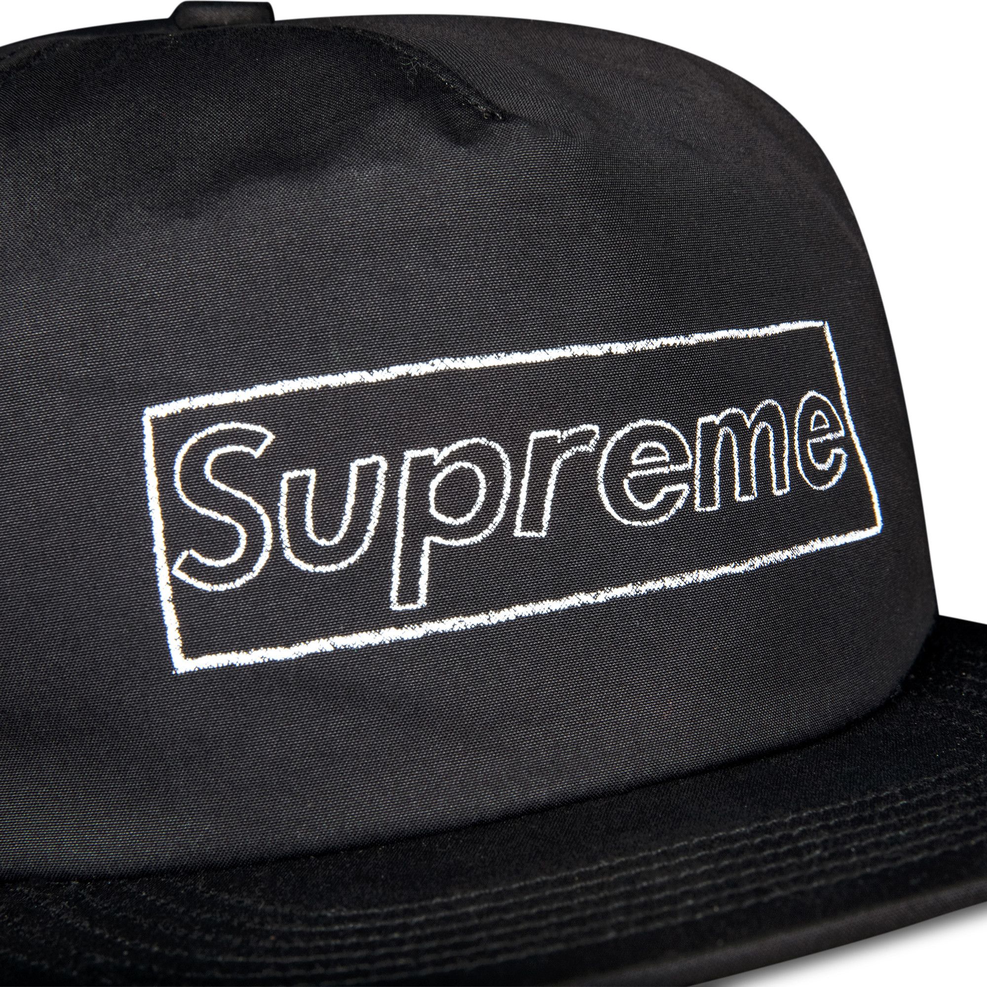 Buy Supreme x KAWS Chalk Logo 5-Panel 'Black' - SS21H113 BLACK | GOAT