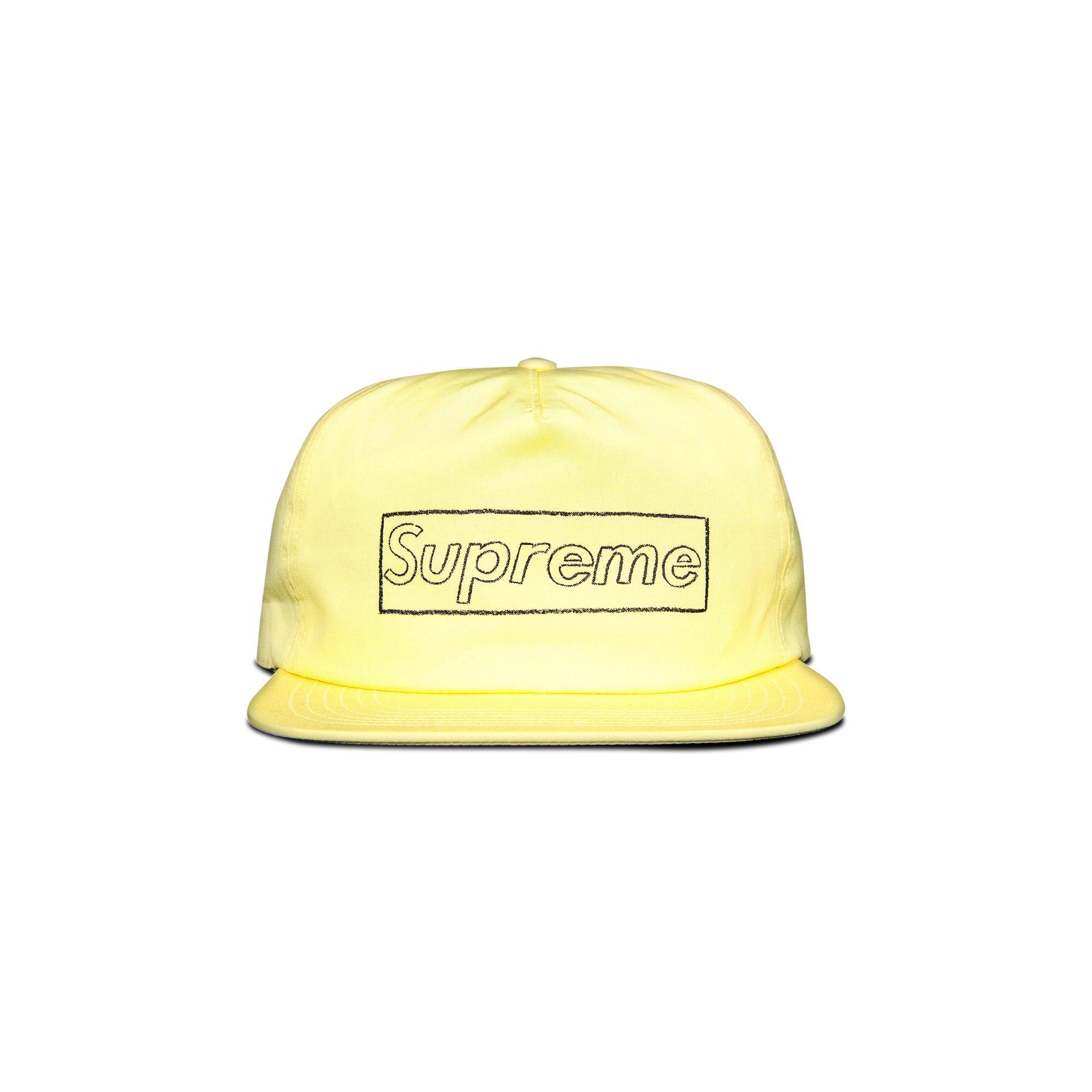 Buy Supreme x KAWS Chalk Logo 5-Panel 'Pale Yellow' - SS21H113 
