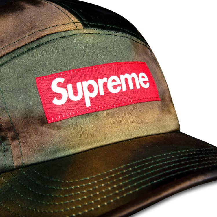 Supreme Washed Satin Camo Camp Cap Woodland Camo