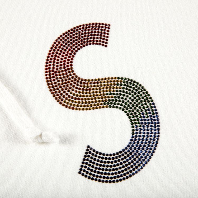 Supreme x Swarovski S Logo Hooded Sweatshirt White