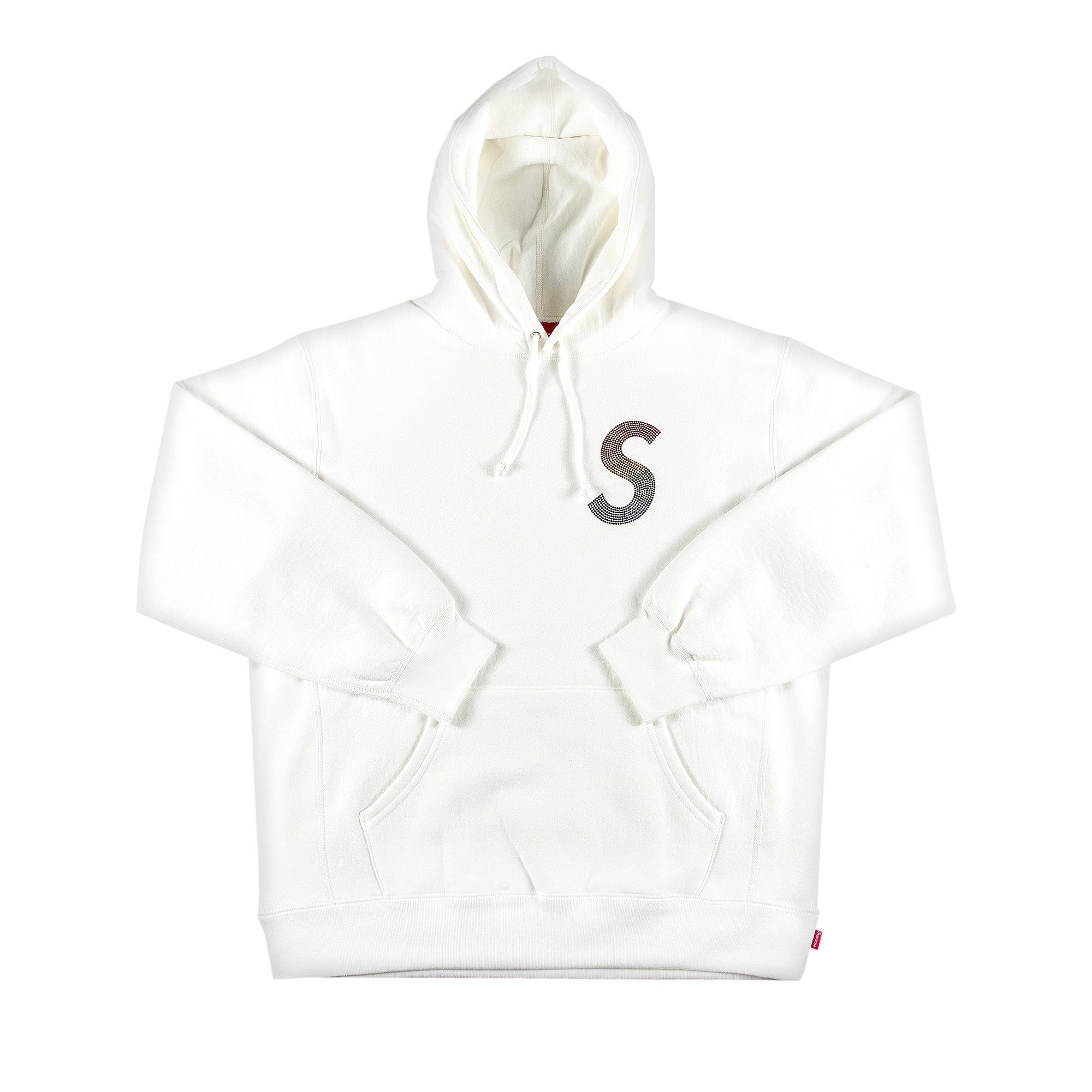 Supreme x Swarovski S Logo Hooded Sweatshirt 'White'