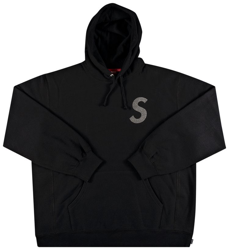 Supreme x Swarovski S Logo Hooded Sweatshirt Black