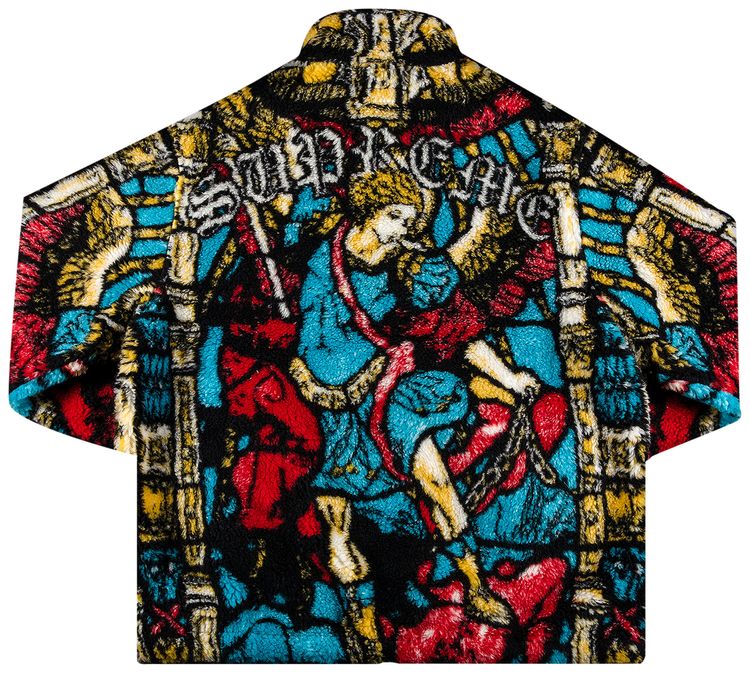 Supreme Saint Michael Fleece Jacket White