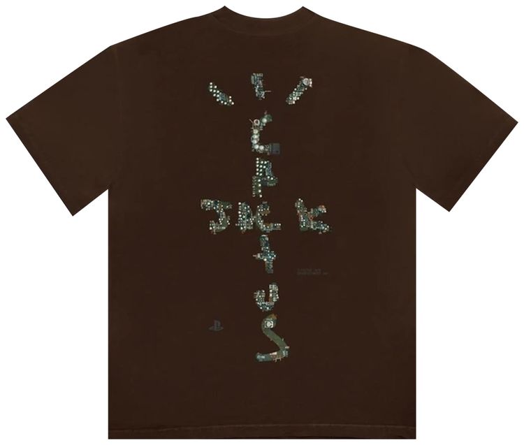 Cactus Jack by Travis Scott Motherboard Logo II T Shirt Brown